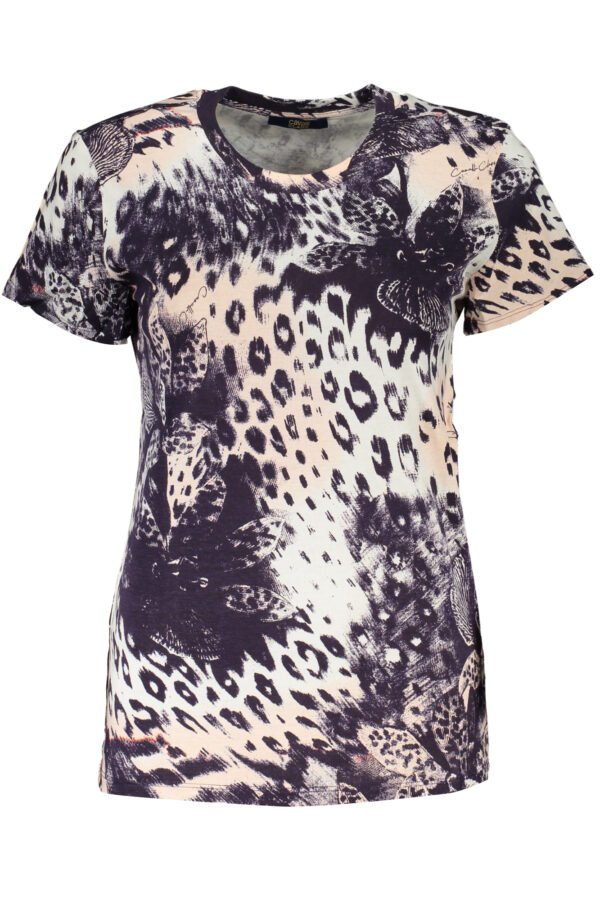 cavalliclasst-shirtmanichecortedonnarosa_1.jpg CAVALLI CLASS WOMEN'S SHORT SLEEVE T-SHIRT PINK
