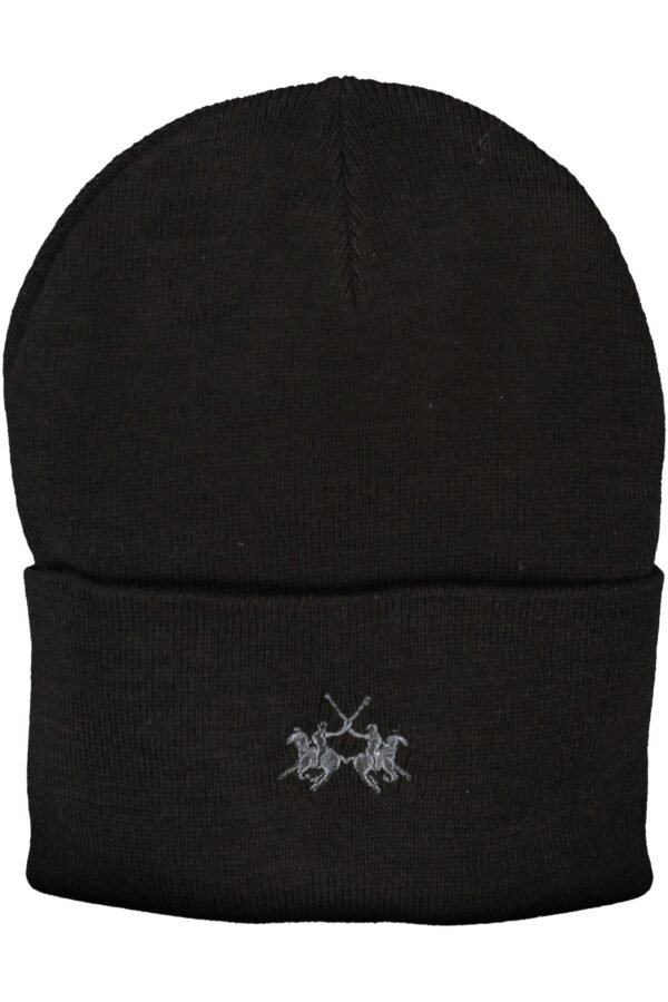 lamartinaberrettouomonero_1.jpg LA MARTINA GRAY MEN'S BEANIE