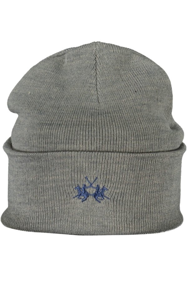 lamartinaberrettouomogrigio_1.jpg LA MARTINA GRAY MEN'S BEANIE