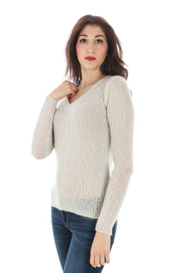 fredperrymaglionedonnabianco_3.jpg FRED PERRY WOMEN'S WHITE SWEATER