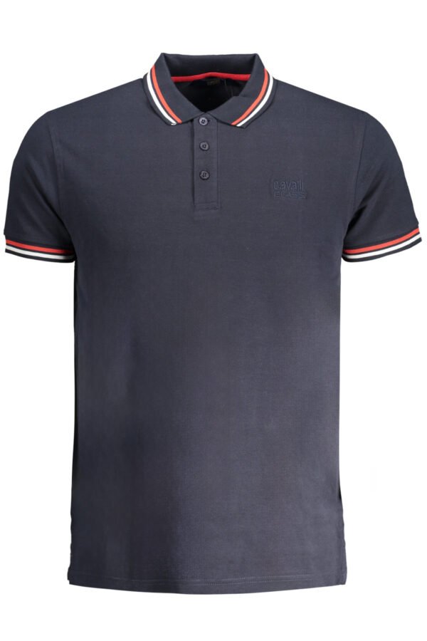 cavalliclasspolomanichecorteuomoblu_1.jpg CAVALLI CLASS MEN'S SHORT SLEEVED POLO SHIRT