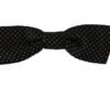 1002719.jpg Elegant Black Polka Dot Silk Bow Tie