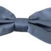 Elegant Blue Silk Bow Tie