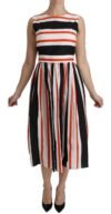 A-Line Pleated Midi Fashion Dress