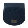 Elegant Blue Caimano Leather Condom Case Wallet