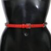 1379927.jpg Elegant Floral Rose Waist Belt in Vibrant Red