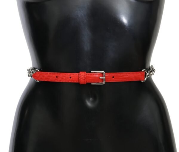 1379927.jpg Elegant Floral Rose Waist Belt in Vibrant Red