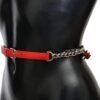 1379928.jpg Elegant Floral Rose Waist Belt in Vibrant Red