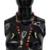 Elegant Red Crystal Gold-Plated Necklace
