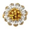 Crystal Flower Statement Ring Size US 7.5