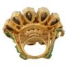 Crystal Flower Statement Ring Size US 7.5
