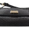 Exotic Leather Black Wristlet Wallet
