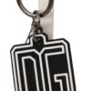Elegant Silver & Rubber Designer Keyring