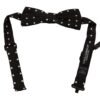 1543402.jpg Elegant Black Polka Dot Silk Bow Tie