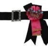 1545336.jpg Elegant Floral Crystal Ribbon Waist Belt