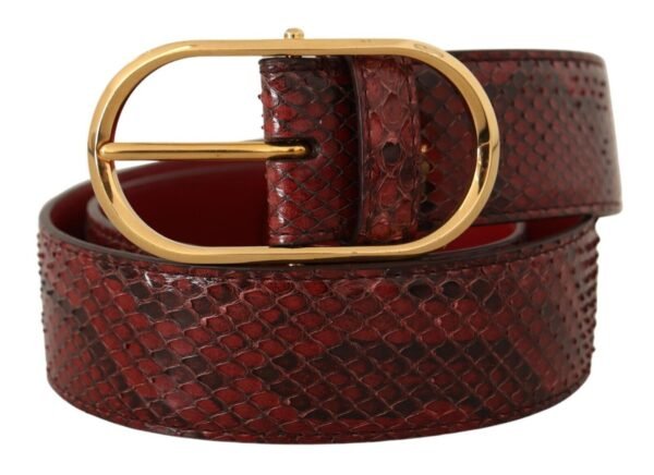 1604217.jpg Elegant Red Snakeskin Leather Belt