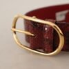 1604218.jpg Elegant Red Snakeskin Leather Belt