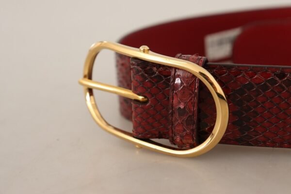 1604218.jpg Elegant Red Snakeskin Leather Belt