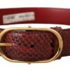 1604219.jpg Elegant Red Snakeskin Leather Belt