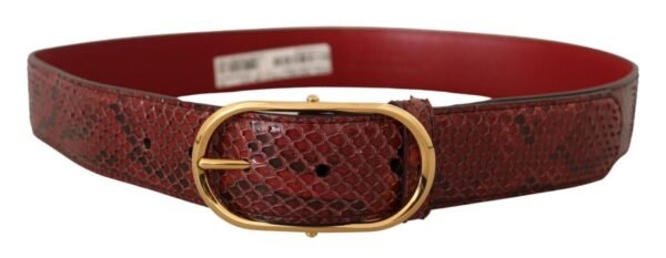 1604219.jpg Elegant Red Snakeskin Leather Belt