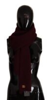 1606461.jpg Elegant Cashmere Knit Scarf in Dark Red