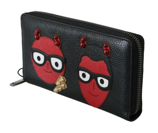 1622150.jpg Chic Black and Red Leather Continental Wallet