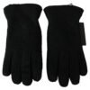 Elegant Black Leather Biker Gloves