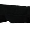 Elegant Black Leather Biker Gloves