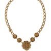 Elegant Floral Crystal Statement Necklace