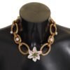 Elegant Gold Lilly Flower Pendant Necklace