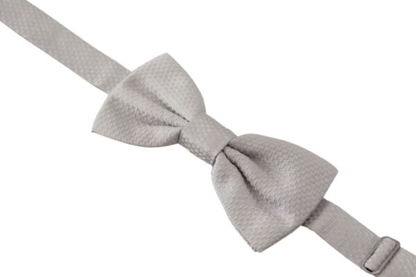 2963586.jpg Chic Gray Silk Bow Tie