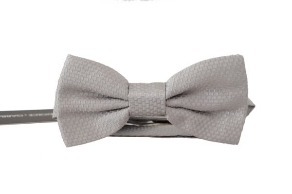 2963587.jpg Chic Gray Silk Bow Tie