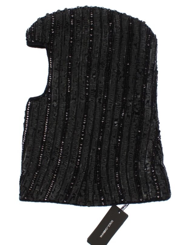 306780.jpg Elegant Black Sequined Hooded Scarf Wrap