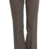 Beige Wool-Cotton Suit Set Chic Elegance