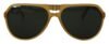 Chic Yellow Aviator Acetate Sunglasses