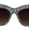 Elegant Lace Detail Blue Sunglasses