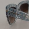 Elegant Lace Detail Blue Sunglasses