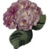 Elegant Purple Floral Silk Blend Brooch