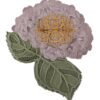 Elegant Purple Floral Silk Blend Brooch