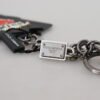 Elegant Silver and Black Designer Keychain