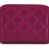 Elegant Purple Quilted Leather Wallet
