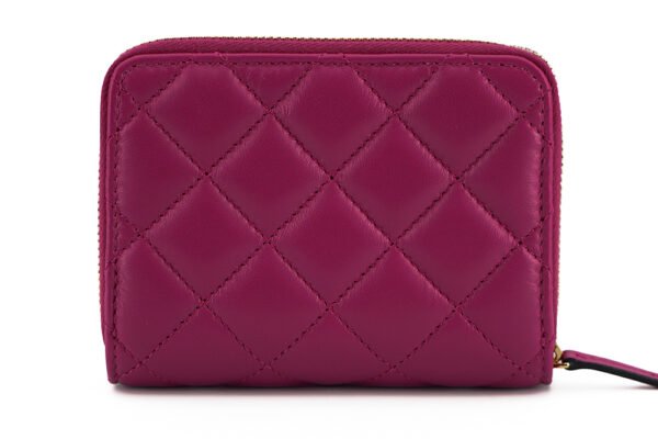 Elegant Purple Quilted Leather Wallet