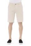 Beige Cotton Men Short