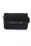 Black Leather Men Messenger Bag