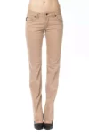 Beige Cotton Women Pants