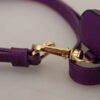 Chic Purple Leather Airpods Case