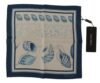 Elegant Blue Silk Men's Square Scarf