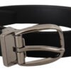 Untitled design - 167 Elegant Grosgrain Leather Belt with Silver Buckle