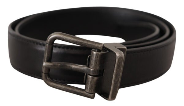 Untitled design - 111 Elegant Black Leather Belt with Metal Buckle