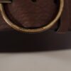 4162212.jpg Elegant Brown Leather Belt with Engraved Buckle
